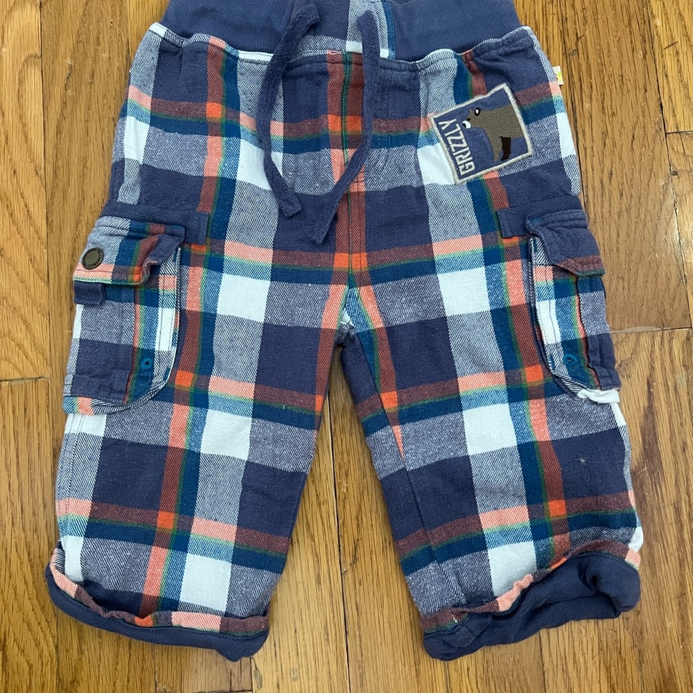Frugi 12-18mo Plaid Cargo Pants
